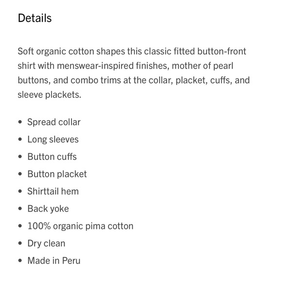 ✨ THEORY ✨ Pima Cotton Button Down Shirt. - Picture 15 of 15